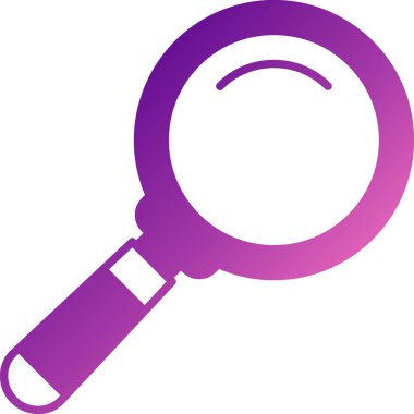 Büyütme cam simgesi, vektör illüstrasyonu