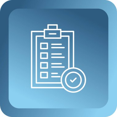 Kontrol listesi. Web simgesi basit illüstrasyon