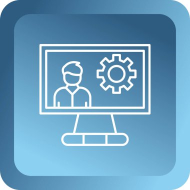 bilgisayar izleyici vektör illüstrasyonu