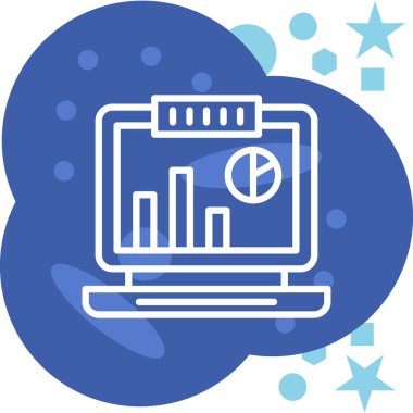 Veri analizi. Web simgesi basit illüstrasyon