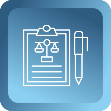 Yasal belge simgesi. düz tasarım illüstrasyon 10.