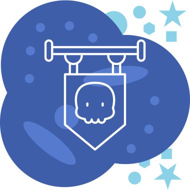 kafatası simgesi, vektör illüstrasyonu