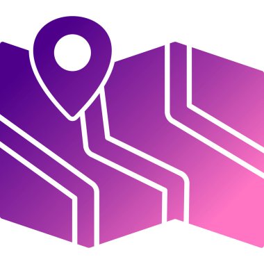 harita simgesi vektör illüstrasyonu