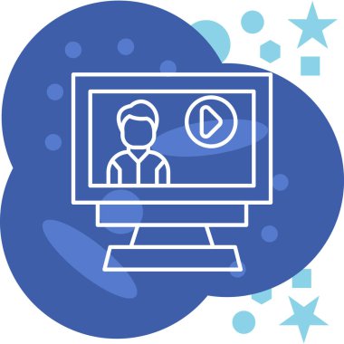 bilgisayar ekran simge vektör çizim