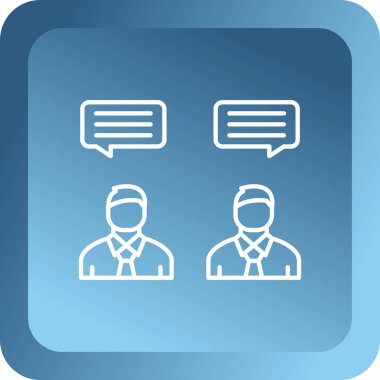 Sohbet simgesinin vektör illüstrasyonu