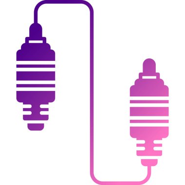 Beyaz arkaplanda izole edilmiş elektrik prizi simgesi rengi. Elektrik bağlantısı ve bağlantısının kesilmesi kavramı. Gradyan dinamik şekiller. vektör.