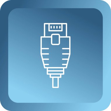 Usb kablo simge vektör çizim