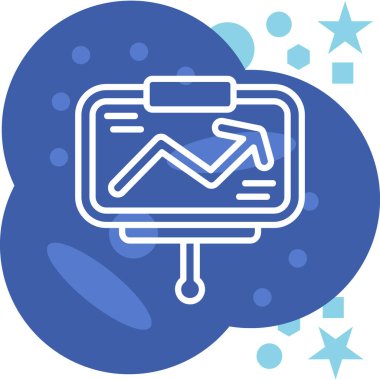 iş grafiği simgesi, illüstrasyon, beyaz arkaplan üzerindeki vektör