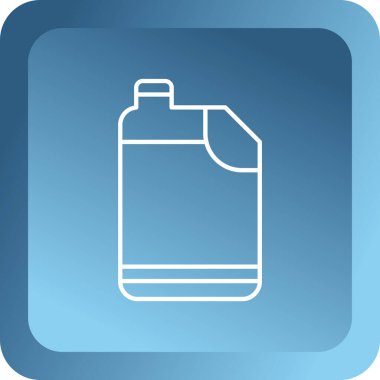 Plastik şişe ağ simgesi, vektör illüstrasyonu