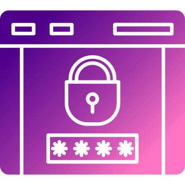 Anahtar ikonlu güvenli asma kilit. düz dizayn. Moda düz biçiminde vektör illüstrasyonu.