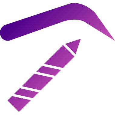 Mor bir okun vektör illüstrasyonu