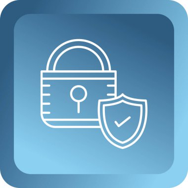 Kilit simgesinin vektör illüstrasyonu