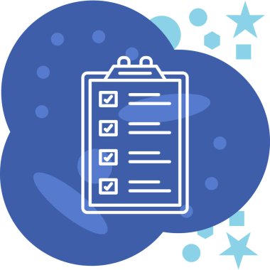 Kontrol listesi. Web simgesi basit illüstrasyon