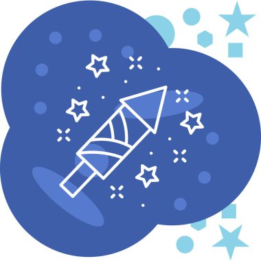 roket ikonu vektör illüstrasyonu