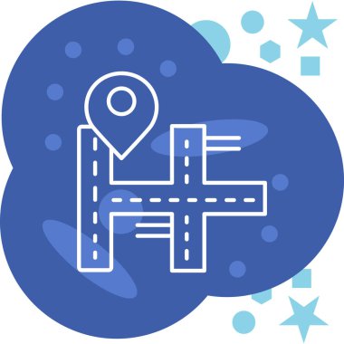 harita simgesi vektör illüstrasyonu