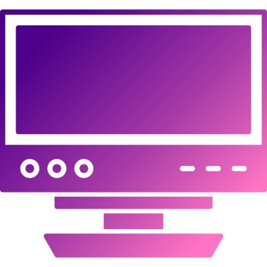 ekran vektör simgesi, bilgisayar görüntülemesini izle