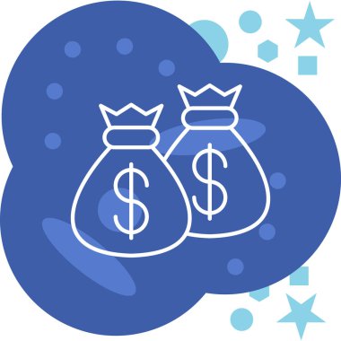 Para için. Web simgesi basit illüstrasyon