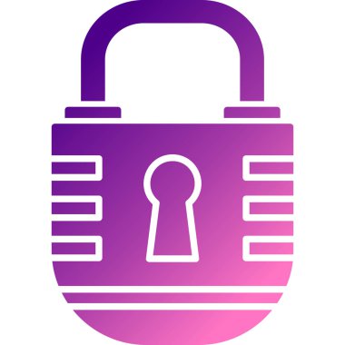 Kilit. Web simgesi basit illüstrasyon