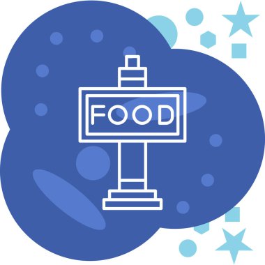 Restoran. Web simgesi basit illüstrasyon