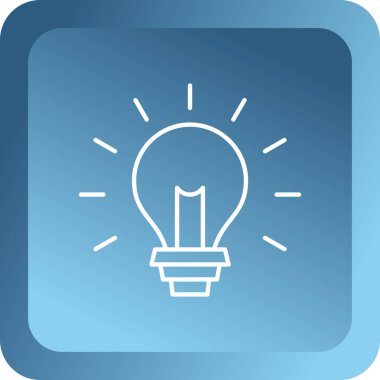 Soyut arkaplanda ampul simgesi izole edildi