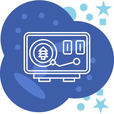 Bir noel ağacı simgesinin vektör illüstrasyonu