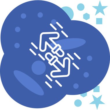 Beyaz arka planda izole edilmiş yıldız ve yıldız ikonuna sahip çizgi ayı. Bulutlu gece işareti. Uyku rüyalarının sembolü. Gece vakti ya da ay yatağı işareti. Renkli