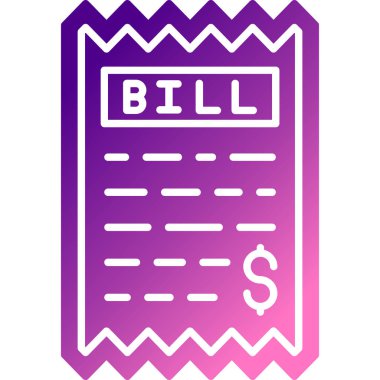 Fatura. Web simgesi basit illüstrasyon