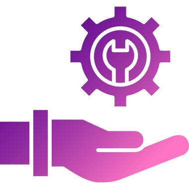 Bir dişli simgesini vektör çizim