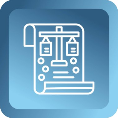 Beyaz çizgi elektrikli karıştırıcı simgesi uzun gölge arkaplanda izole edildi. Mutfak blenderi. Mavi kare düğme. vektör