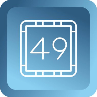 Tek mavi simgenin vektör illüstrasyonu