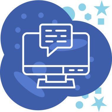 Konuş. Web simgesi basit illüstrasyon