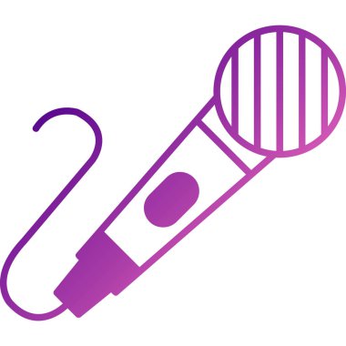 mikrofon simgesi, vektör illüstrasyonu