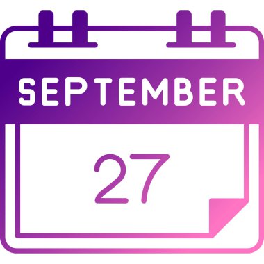 Beyaz ve - vektör illüstrasyonlu takvim işareti