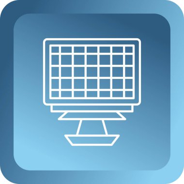 bilgisayar izleme simgesi ana hat biçiminde