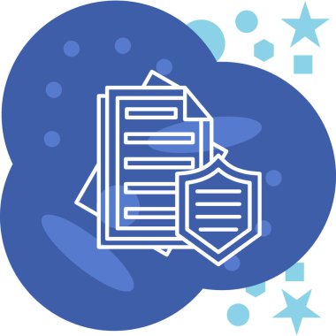 belge simgesi vektör illüstrasyonu