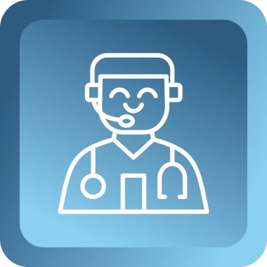 doktor vektör simgesi modern illüstrasyon