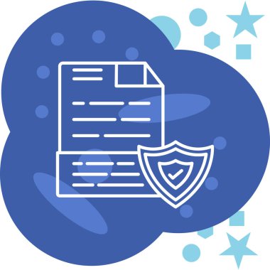 Bulut veri güvenlik simgesi - özet biçimi