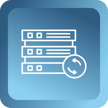 Ağ simgesi. sunucunun vektör illüstrasyonu