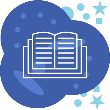 Kitap. Web simgesi basit illüstrasyon