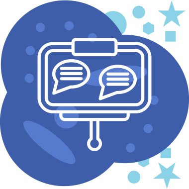 Sohbet simgesi vektör illüstrasyonu