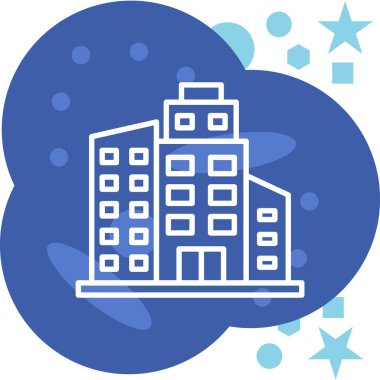 Modern binanın vektör illüstrasyonu