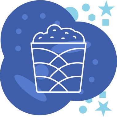 Patlamış mısır. Web simgesi basit illüstrasyon