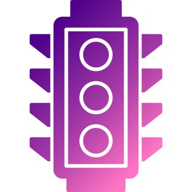 beyaz arkaplanda izole edilmiş renkli ampul simgesi. Enerji ve fikir. Fikir ve enerji kavramı. beyaz beyaz rastgele dinamik şekiller. vektör.