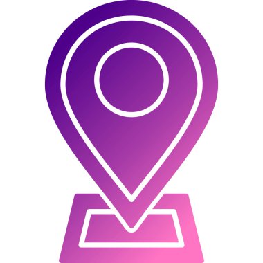 Harita konumu simgesi, basit vektör çizim