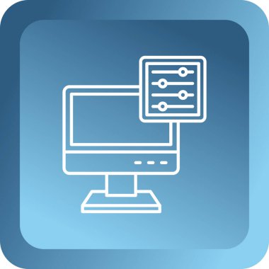 Modern dizüstü bilgisayar simgesinin vektör illüstrasyonu