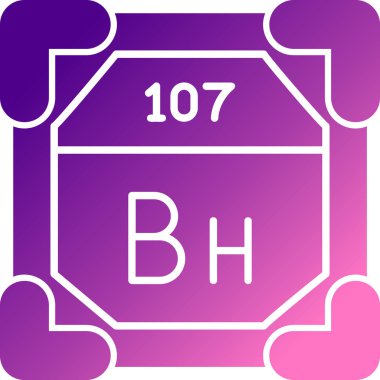 H 'nin kimyasal ağ simgesinin vektör çizimi