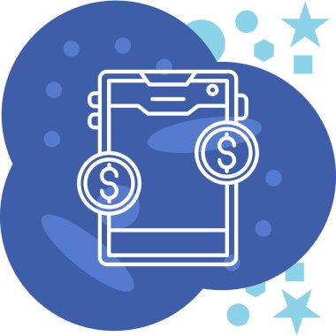 Para için. Web simgesi basit illüstrasyon