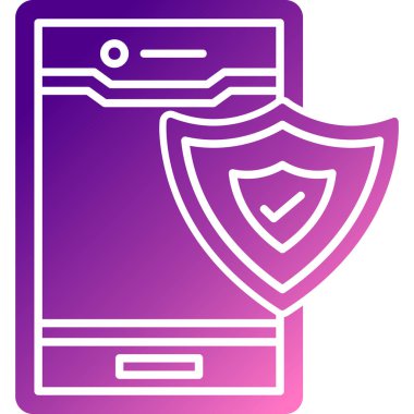 Beyaz arka planda dizüstü bilgisayar ikonu olan siyah ve mor çizgi kalkanı. Güvenlik koruması. Güvenlik duvarı işareti. mahremiyet veri koruması. Renkli özet kavramı