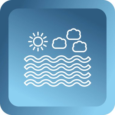 Mavi bulut simgesi beyaz arkaplanda izole edildi. vektör illüstrasyonu