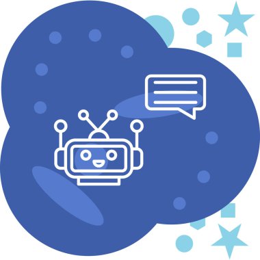 Sohbet balonu simgesi, vektör illüstrasyonu